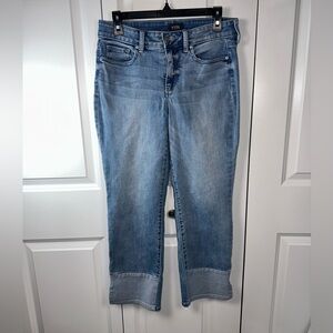 NYDJ Light Wash Cropped Straight Jeans